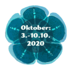 Date choosing Button blue 3.-10.10.2020